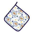 011318282705 Aviv Judaica White Hanukkah Potholder With Menoras Print