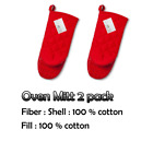 0135 Room Essentials Set Of Red Oven Mitt Cotton 490670714244
