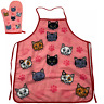 020catyarnma Crazy Dog Tshirts Cat Yarn Kitchen Apron Oven Mitt Funny