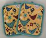 041226292534 Everyday Living Set Of Modern Chickens Floral Barnyard
