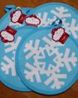 042607915974 New Set Of Snowflake Potholders Hot Pads Blue