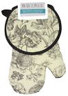 042887245112 Waverly Black Picture Perfect Neoprene Oven Mitt Potholder 2 Pc Set