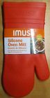 042887425514 Imusa Orange Silicone Oven Mitt Non Slip Right