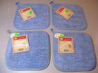 04330699293 Cannon Blue Potholders Tags Cotton Terry Basketweave Look Loop Hangers
