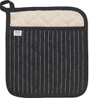064180228395 Now Design Pot Holders Superior Pinstripe Black