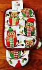 072894166896 Kitchen Towels Ritz Holiday Owl Pot Holder Oven Mitt Set Gorgeous Nwt