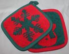 072894839103 Unbranded Christmas Holiday Snowman Snowflake Pot Holders Pair