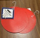 1412 081481234498 Graydon Hall Set Of Two Flexible Silicone 7.3 X Circle Potholder Trivet Jar Opener Orange