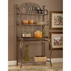 100123-109207 Hillsdale Furniture Montello Old Steel Baker Rack 796995415485