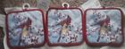 0456943 11210 Stevens Linen Christmas Cardinal Potholder Lot Of Nwt 045694112103