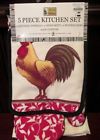 1189284 Better Home New Piece Rooster Kitchen Towels Potholders Oven Mitt