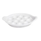 12-depression Porcelain 9.625 Dish 8.25 1 Escargot