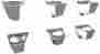 13304 Decorpro Air 6 Pot Holder Gunmetal Grey Case Of 686580010105