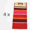 1401 Kitchen Things 4 Modern Cotton Rib Place Mats 100 Thick New Red Orange Stiped Stripes