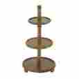 7586472 14482 Benzara Striking Wood 3 Tier Tray 758647144822