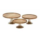 7586470 14668 Benzara Wood Metal Cake 758647146680