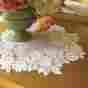 Tr-1500e 15-in Heritage Lace Tea Rose Round Set Of 2 Doilies