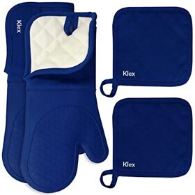 932f 15 Silicone Oven Mitts And Pot Holders 4piece Set Degrees Heat Resistance
