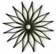 7817232 16812 Harold Import Company Blossom 8.75 Flower Shaped Nonskid Silicone Trivet Hot Pad Coaster Black 781723168122