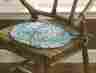 176-58 Cara Hooked Chairpad Park Designs Sea Glass Tones Floral By 14.5 Inch W Ties 762242355729