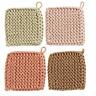 191009424673 Creative Square Cotton Crocheted Potholder Colors Entertaining Textiles