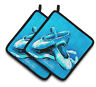 194030066256 Carolines Treasures Inc Ballet Shoes Aqua Blue Pair