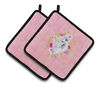 194030078006 Carolines Treasures Inc Maltese Pink Flowers Pair Pot