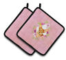 194030078310 Carolines Treasures Inc Toy Terrier Pink Flowers Pair