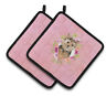 194030078617 Carolines Treasures Inc Norwich Terrier Pink Flowers Pair