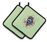 194030079775 Carolines Treasures Inc Russian Black Terrier Green Flowers