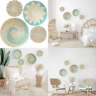 195893381616 Green Barn Wall Basket Decor Boho Set Of