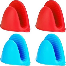 2 Pairs Mini Silicone Oven Mitts Bbq Gloves Heat Insulation Cookin