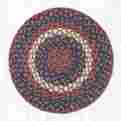 20-051 Capitol Earth Rugs Burgundy Gray Multi-color Braided Jute Round Chair Pads