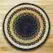 20-079 Capitol Earth Rugs Light Blue Dark Mustard Braided Jute Round Chair Pads
