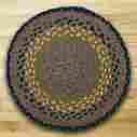 20-099 Capitol Earth Rugs Brown Black Charcoal Braided Jute Round Chair Pads