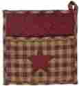 20133 Vhc Brands Burgundy Star Pot Holder 9 X In 840528111624