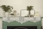 Hl-2091msw 20x91 Ecru Scarf White Lace Chic Heritage Choose Mantle Country Heirloom