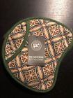 21204-lightgreen Gourmet Club Kidney Potholder Neoprene Green Brown Pattern