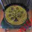 212054 Homespice Hand Hooked Chair Pads Tree Of Life 15 Round Multi Colored