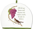 27-432 Alices Cottage Cotton Tea Cozy Purple Grape Cosy Made In