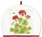 27-462 Alices Cottage Cotton Tea Cozy Geranium Cosy Red Flower Made