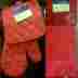 2pads-oven Home Collection 6pcs Kitchen Towel Set 2 Dish Cloths Pot Holder Mitt Red