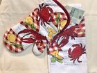 2pc Ritz Lobster Bisque Oven Mitt And Printed Kitchen Towel Set 16inch X 26inch Nwt