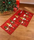 3041743 Afoyft Rug Set Santas Elf Elves Tapestry Holiday Christmas Home