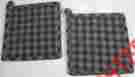 315-15h Park Designs Potholder Set 2 Country Plaid Navy Sturbridge Design Machine Quilted Cotton 762242148369