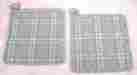 346-15 Park Designs Potholder Set 2 Mirage Gray Green Blue Brown Plaid 100 Cotton Machine Quilted 762242325197