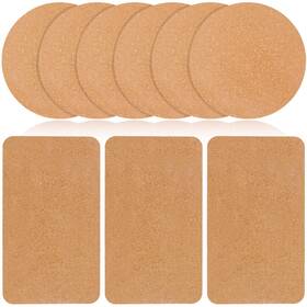 Sagjkhaks454646 37yimu 9-pack Cork Trivet Set - 12 Inch X 7 Rectangle And 6.3 Round Heat-resistant