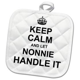 233112 3drose Keep Calm Let Nonnie Handle It Funny Grandma Gift Pot Holder 8x8