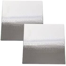 3scompany 805855404535 Hammered Stainless Steel 8 Square Trivet Set Of 2
