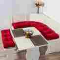 5129-scarlet 4-piece Greendale Home Fashions Nook Cushion Set 100 Nylon Microfiber Fabric Scarlet 098198512603